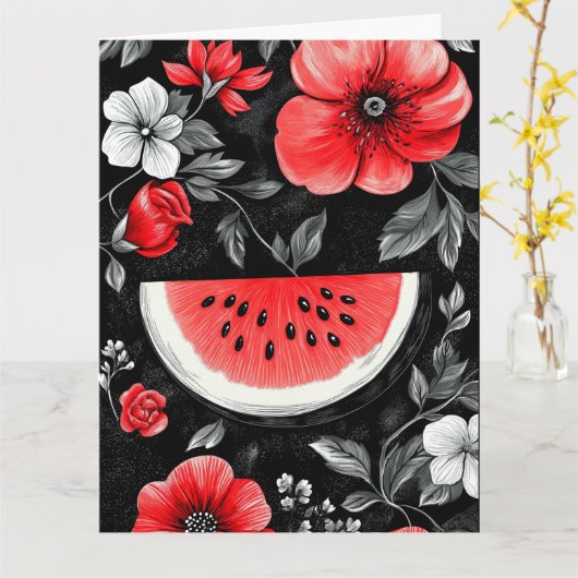 Palestijnse Watermeloen  Kaart (Gele Bloem)