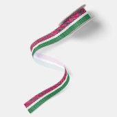 Palestijnse Watermeloen Keffiyeh Satijnen Lint (Achterkant)