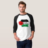 Palestijnse Weerstand en Solidariteit Honkbal T-shirt (Voorkant volledig)