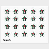 Palestijnse zee schildpadvlag ronde sticker (Vel)