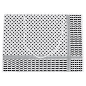 Palestijnse Zwart & Wit Keffiyeh Groot Cadeauzakje (Voorkant)