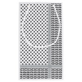 Palestijnse Zwart & Wit Keffiyeh Klein Cadeauzakje (Achterkant)