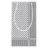 Palestijnse Zwart & Wit Keffiyeh Klein Cadeauzakje (Voorkant)
