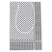 Palestijnse Zwart & Wit Keffiyeh Medium Cadeauzakje (Voorkant)