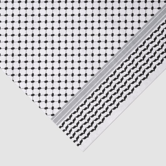 Palestijnse Zwart & Wit Keffiyeh Tissuepapier (Detail)