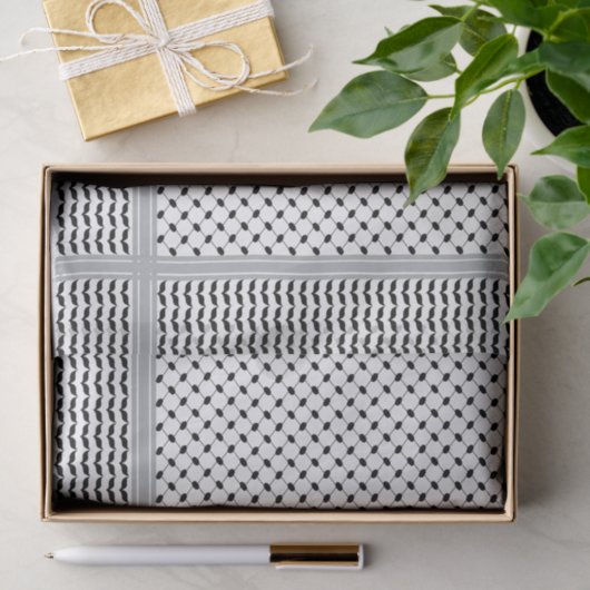 Palestijnse Zwart & Wit Keffiyeh Tissuepapier (Geschenk)
