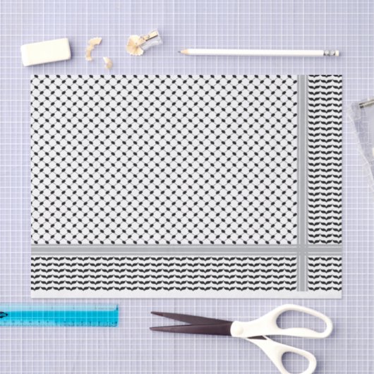 Palestijnse Zwart & Wit Keffiyeh Tissuepapier (Craft)