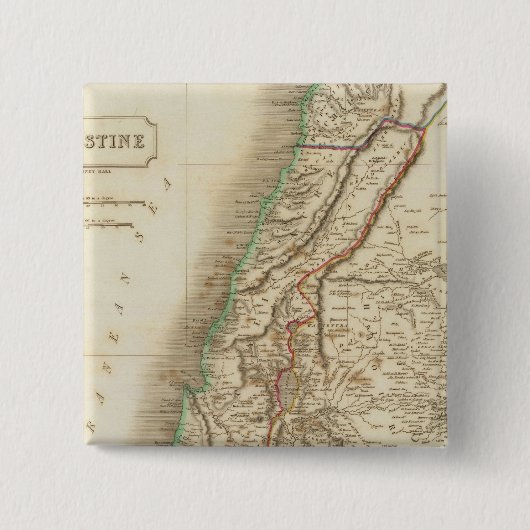 Palestina 2 vierkante button 5,1 cm (Voorkant)