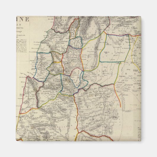 Palestina, aangrenzende districten magneet (Voorkant)