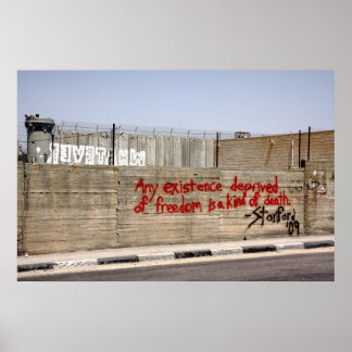 Palestina Apartheidsmuur Graffiti Poster