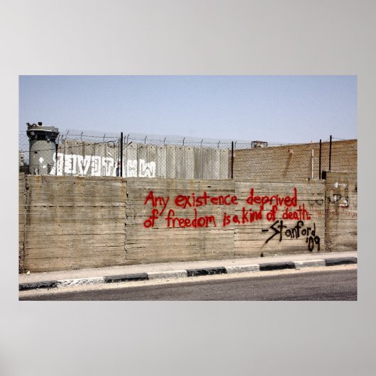 Palestina Apartheidsmuur Graffiti Poster (Voorkant)