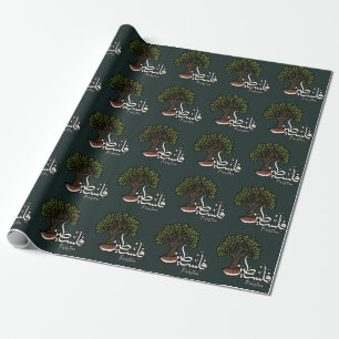 Palestina Arabisch woord met Palestijnse olijfboom Cadeaupapier