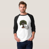 Palestina Arabisch woord met Palestijnse olijfboom T-shirt (Voorkant volledig)