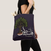 Palestina Arabisch woord met Palestijnse olijfboom Tote Bag (Dichtbij)
