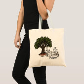 Palestina Arabisch woord met Palestijnse olijfboom Tote Bag (Voorkant (product))