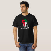 Palestina Arabisch woord Wordar eerste vlag Vrijhe T-shirt (Voorkant volledig)