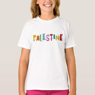PALESTINA Arabische naam Kleurrijk T-shirt