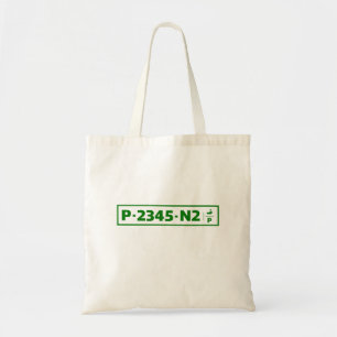 Palestina auto registratie bord - niet echt tote bag