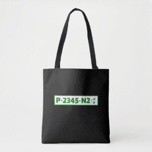 Palestina auto registratie bord - niet echt tote bag