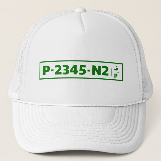 Palestina auto registratie bord - niet echt trucker pet (Voorkant)