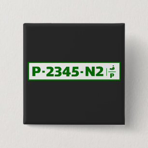 Palestina auto registratie bord - niet echt vierkante button 5,1 cm