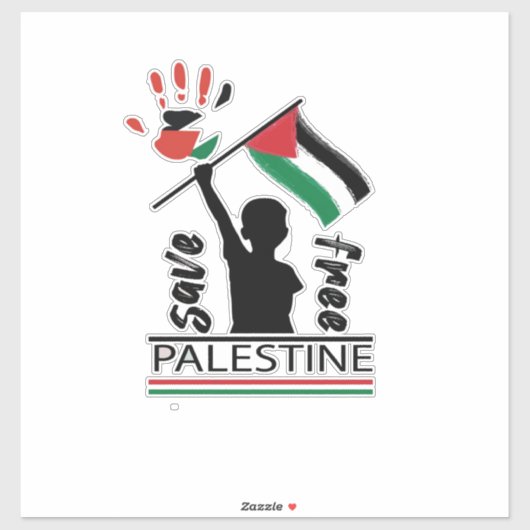Palestina Autosticker, Palestijnse Vlag Decal, Gaz Sticker (Vel)