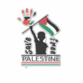 Palestina Autosticker, Palestijnse Vlag Decal, Gaz Sticker (Voorkant)