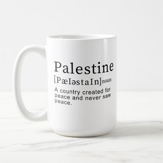 Palestina Betekenis ontwerp Palestina Definitie te Koffiemok (Links)