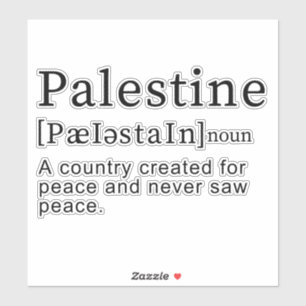 Palestina Betekenis ontwerp Palestina Definitie te Sticker