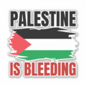 PALESTINA BLOEDT STICKER (Voorkant)