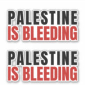 PALESTINA BLOEDT STICKER (Voorkant)