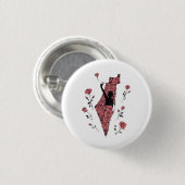 Palestina Bloemenkaart Ronde Button 3,2 Cm (Voorkant /achterkant)