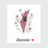 Palestina Bloemenkaart Sticker (Vel)