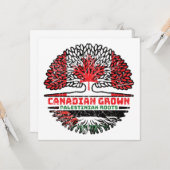 Palestina - Canada - boomstammen Kaart (Voorkant / Achterkant in situ)