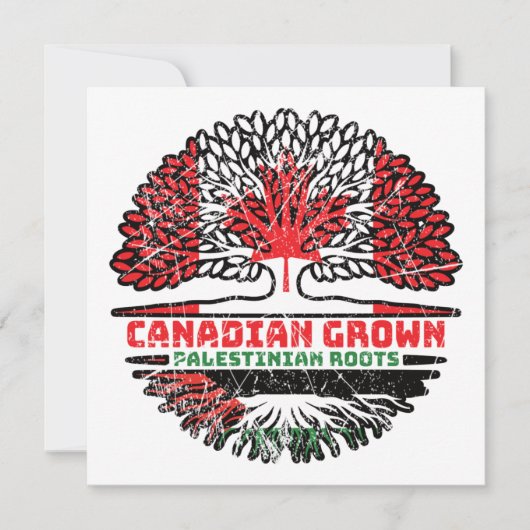 Palestina - Canada - boomstammen Kaart (Voorkant)