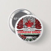 Palestina - Canada - boomstammen Ronde Button 5,7 Cm (Voorkant /achterkant)