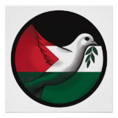Palestina Dove van de Vrede Perfect Poster (Voorkant)