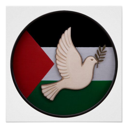 Palestina Dove van de Vrede Perfect Poster (Voorkant)