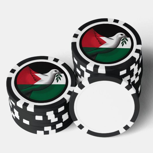 Palestina Dove van de Vrede Poker Chips (Opstapeling)