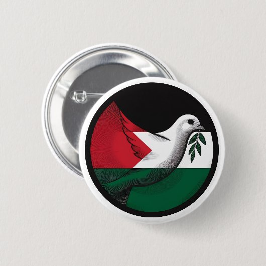 Palestina Dove van de Vrede Ronde Button 5,7 Cm (Voorkant /achterkant)