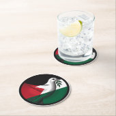 Palestina Dove van de Vrede Ronde Kartonnen Onderzetter (Insitu)