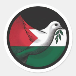 Palestina Dove van de Vrede Ronde Sticker