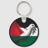 Palestina Dove van de Vrede Sleutelhanger (Voorkant)