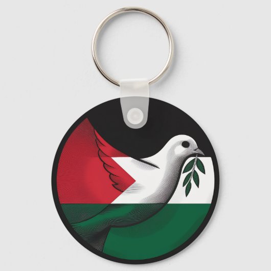 Palestina Dove van de Vrede Sleutelhanger (Voorkant)