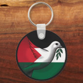 Palestina Dove van de Vrede Sleutelhanger (Voorkant)