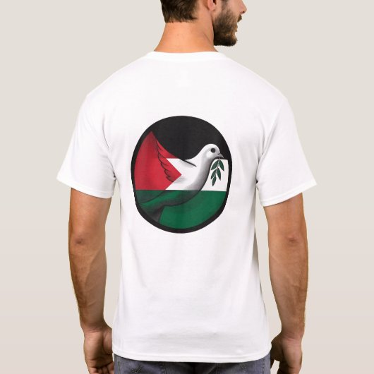 Palestina Dove van de Vrede T-shirt (Achterkant)
