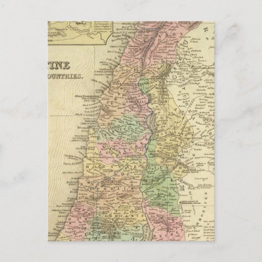 Palestina en aangrenzende landen briefkaart (Voorkant)