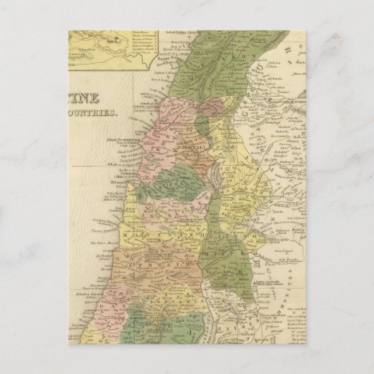Palestina en aangrenzende landen briefkaart (Voorkant)