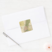 Palestina en aangrenzende landen vierkante sticker (Envelop)