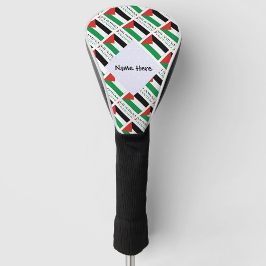 Palestina en Palestijnse vlag gepersonaliseerd Golfheadcover (Voorkant)